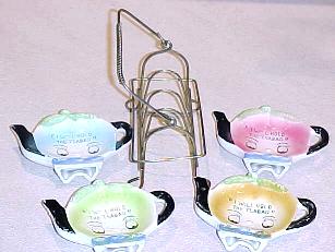 Cute Smiling Teapot Teabag holders DAVAR Orig 